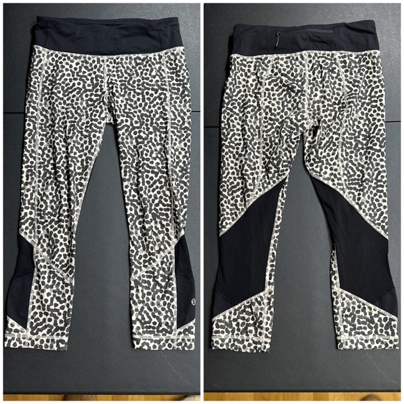 ⭐️Lululemon Pace Rival Crop FullOn Luxtreme in Ace Spot Grain Black/Black [8018] - Picture 2 of 6